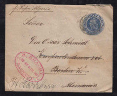Argentina 1904 Stationery Envelope 15c Buenos Aires To BERLIN Forwarded To Harzburg Germany - Lettres & Documents