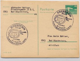 70 J. SONDERFLUGPOST Dresden 1984 Auf DDR P 84 Postkarte - Luchtpost