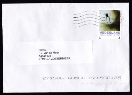 Netherlands: Cover, 2016, 1 Stamp, Spider, Animal (traces Of Use) - Briefe U. Dokumente