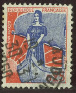 France Yv. N°1234 - 25c Bleu Et Rouge Marianne à La Nef - Oblitéré - 1959-1960 Marianne à La Nef