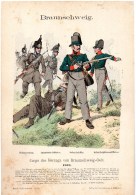 Gravures Uniforme Militaire : Braunschweig  ,corps Des Herzogs Von Braunschweig-Oels 1809 ,n°32, H 25,6 Sur L 17,6 - Prints & Engravings