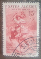 ALGERIE - YT N°346 - OEUVRES SOCIALES DE L´ARMEE / TABLEAU - 1957 - Oblitérés