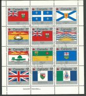 CANADA: Obl., N°707A/M, Feuille, TB - Full Sheets & Multiples