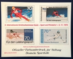 ALLEMAGNE SKI, Sports. Bloc Commemoratif ** MNH , Neuf Sans Charniere - Skisport