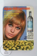 Agua Del Carmen Spanish Water Advertising Pocket Calendar 1970 Spain - Pin Up Blonde Girl - Grossformat : 1961-70