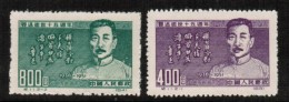 PEOPLES REPUBLIC Of CHINA   Scott # 122-3* VF UNUSED No Gum As Issued - Official Reprints