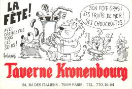 CARTE POSTALE : ILLUSTRATEUR BARBEROUSSE . TAVERNE KRONENBOURG . - Barberousse