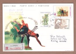 AC - TURKEY POSTAL STATIONARY - 10th ANNIVERSARY OF KAGITHANE OIL WRESTLING CONTESTS WITH GOLDEN BELT REGISTERED 2003 - Postwaardestukken