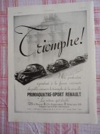De 1939 - Automobiles - RENAULT PRIMAQUATRE-SPORT - - Advertising