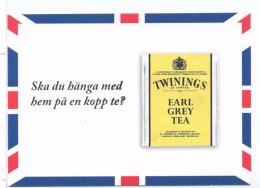 Carte Publicitaire Suèdois Thé Twinings  Suède - Advertising
