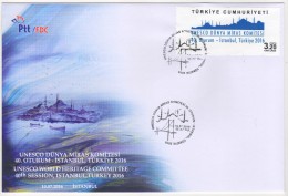 UNESCO WORLD HERITAGE COMMITTEE 40 TH SESSION ISTANBUL TURKEY 2016 FDC - Lettres & Documents