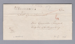 Heimat Schweiz SG OB.TOGGENBURG Langstempel Homberg 1836-05-31 Vorphila Brief Nach Kappel - 1843-1852 Timbres Cantonaux Et  Fédéraux