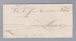 Heimat Schweiz SG OB.TOGGENBURG Langstempel Mogelsberg 1838-06-02 Vorphila Brief - 1843-1852 Correos Federales Y Cantonales