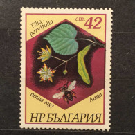 NEW/UNUSED/MINT RARE TILIA PARVIFOLIA FLOWER 1987 BULGARIA 42 STOTINKI CLEAR STAMP - Geneeskrachtige Planten