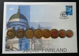 Delcampe - Finland Euro Coin 2002 Bank Currency Money Building Landmark FDC (coin Cover) *rare - Brieven En Documenten