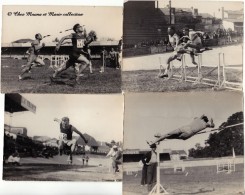 ATHLETISME - COURSE A PIED - SAUT DE HAIES - SAUT EN HAUTEUR - SAUT EN LONGUEUR - SPORT - LOT DE 4 PHOTOS - Deportes