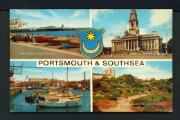 ENGLAND  -  Portsmouth And Southsea  Multi View  Used Postcard - Portsmouth