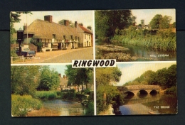 ENGLAND  -  Ringwood  Multi View  Used Postcard - Portsmouth