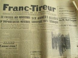 Journal/"Franc-Tireur"/à L´avant Garde De La République/Six Armées Alliées Convergent Vers L'Allemagne/14 Sept 1944VJ101 - 1939-45