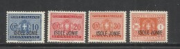 ISOLE JONIE 1941 SEGNATASSE TAXES TASSE SOPRASTAMPATI D´ITALIA ITALY OVERPRINTED SERIE COMPLETA COMPLETE SET MNH - Îles Ioniennes