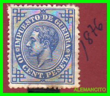 ESPAÑA ( EUROPA )  King Alfonso XII— SELLO AÑO 1876 - Usados