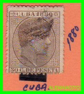 ESPAÑA  COLONIA ESPAÑOLA  CUBA  ( EUROPA ) — SELLO  0.50 C. DE PESETA   AÑO 1880 - Kuba (1874-1898)