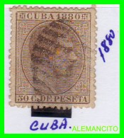 ESPAÑA  COLONIA ESPAÑOLA  CUBA  ( EUROPA ) — SELLO  0.50 C. DE PESETA   AÑO 1880 - Cuba (1874-1898)