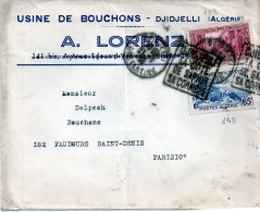 Lettre D Algerie Pour La France  ( 1939 ) - Lettres & Documents