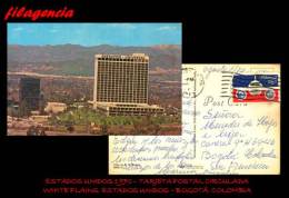 AMERICA. ESTADOS UNIDOS. ENTEROS POSTALES. TARJETA POSTAL CIRCULADA 1970. WHITE PLAINS. ESTADOS UNIDOS-BOGOTÁ. COLOMBIA - Autres & Non Classés