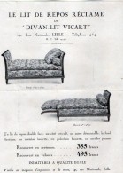 VP5066 - Document Publicitaire - Le Lit De Repos Réclame Du ¨Divan - Lit VICART ¨à LILLE - Werbung