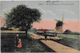 CPA Moulin à Vent écrite Grez Moutons - Windmühlen