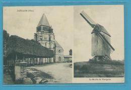 CPA Moulin à Vent Circulé Catillon Oise - Windmills