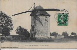 CPA Moulin à Vent Circulé Chalons - Windmolens