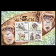 BURUNDI 2011 - Scott# 831 S/S Monkeys MNH - Ungebraucht