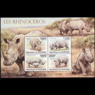 BURUNDI 2011 - Scott# 836 S/S Hippopotames MNH - Unused Stamps