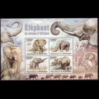 BURUNDI 2011 - Scott# 851 S/S Elephants MNH - Ongebruikt