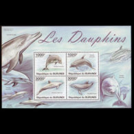 BURUNDI 2011 - Scott# 856 S/S Dolphins MNH - Unused Stamps