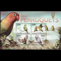 BURUNDI 2011 - Scott# 876 S/S Parrots MNH - Unused Stamps