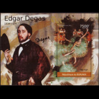 BURUNDI 2012 - Scott# 1047 S/S Degas Painting MNH - Unused Stamps
