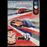 BURUNDI 2012 - Scott# 1063 S/S French Trains MNH - Unused Stamps