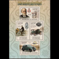 BURUNDI 2012 - Scott# 1076 S/S Inventor A.Opel MNH - Neufs