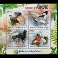 BURUNDI 2012 - Scott# 1122 S/S Birds-Pollution MNH - Neufs