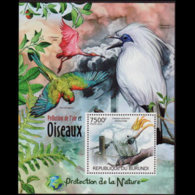 BURUNDI 2012 - Scott# 1142 S/S Parrot-Pollution MNH - Unused Stamps