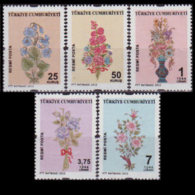 TURKEY 2012 - Scott# O294-8 Flora Designs Set Of 5 MNH - Neufs