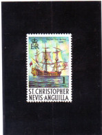 B- 1976 Sr. Christopher Nevis Anguiilla - Storia Dell'isola - St.Christopher-Nevis-Anguilla (...-1980)