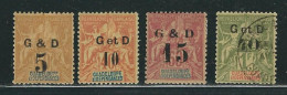 GUADELOUPE N° 45 C, 46 C,  47 D, 48 */Obl. - Neufs