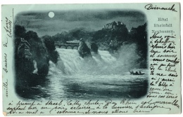 CPA Schweiz/Suisse: Hôtel Rheinfall Neuhausen, 1902, 2 Scans - Neuhausen Am Rheinfall