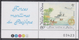 WALLIS Et FUTUNA  : Les Forces Maritimes Du Pacifique ; Paysage Avec Patrouilleur Et Avion - - Unused Stamps