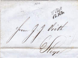 16346# AUTRICHE LETTRE Obl WIEN 1847 STEYR OESTERREICH - ...-1850 Voorfilatelie