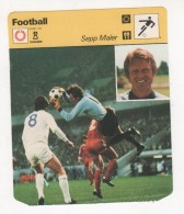 Fiche Illustree Documentée Football GOAL SEPP MAIER GARDIEN DE BUT  ALLEMAGNE EDITIONS RENCONTRE 1977 Footballeur Foot - Sport